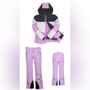 Bogner Pink and White Kids Jacket & Pants Set